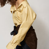 Jamie Haller - The Asymmetry Shirt in Yellow Baby Stripe