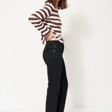 Jamie Haller - The Capital Tee in Brown Rugby Stripe