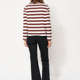 Jamie Haller - The Capital Tee in Brown Rugby Stripe