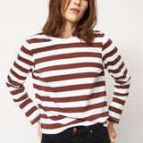 Jamie Haller - The Capital Tee in Brown Rugby Stripe