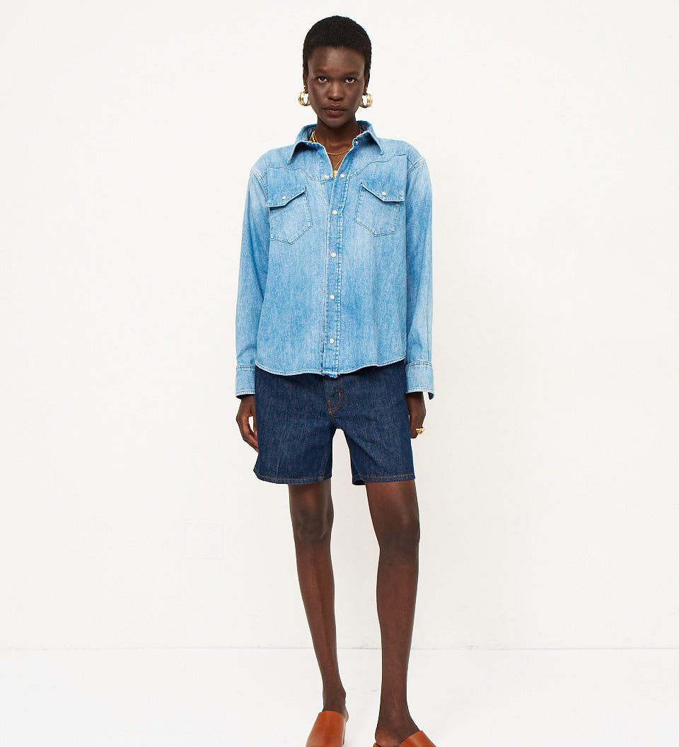 Jamie Haller - The Loretta Western Shirt in Timeworn Indigo