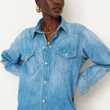 Jamie Haller - The Loretta Western Shirt in Timeworn Indigo