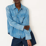 Jamie Haller - The Loretta Western Shirt in Timeworn Indigo