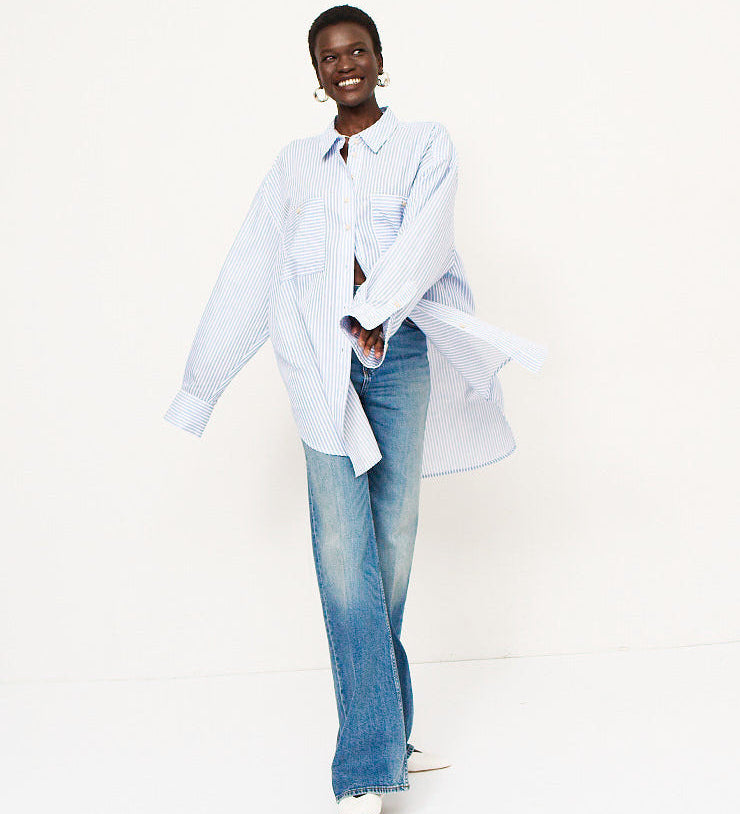 Jamie Haller - The Artist Shirt in Baby Blue Stripe