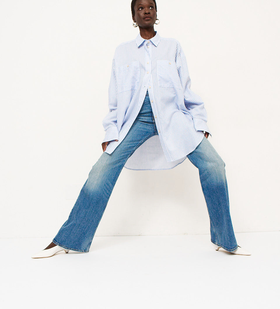 Jamie Haller - The Artist Shirt in Baby Blue Stripe
