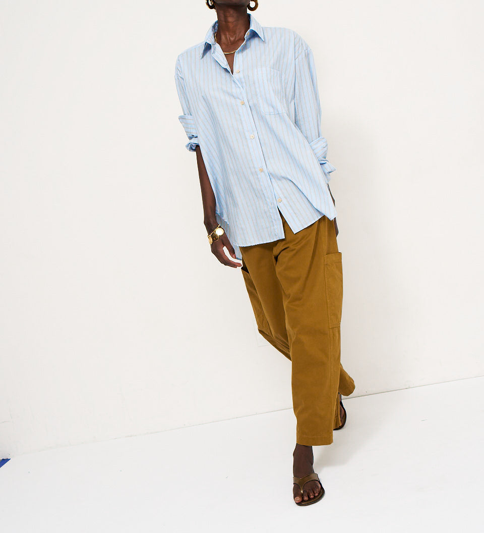 Jamie Haller - The Essential Shirt in Baby Blue Stripe