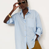 Jamie Haller - The Essential Shirt in Baby Blue Stripe