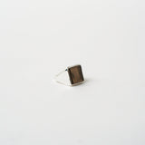 Jamie Haller - The Nina Flat Signet Ring in Smoky Quartz