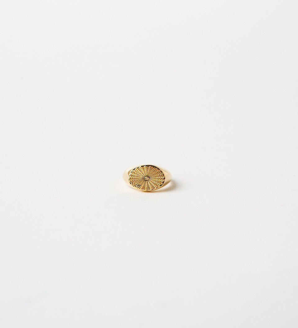 Jamie Haller - The Chaos Sunburst Oval Signet in Gold