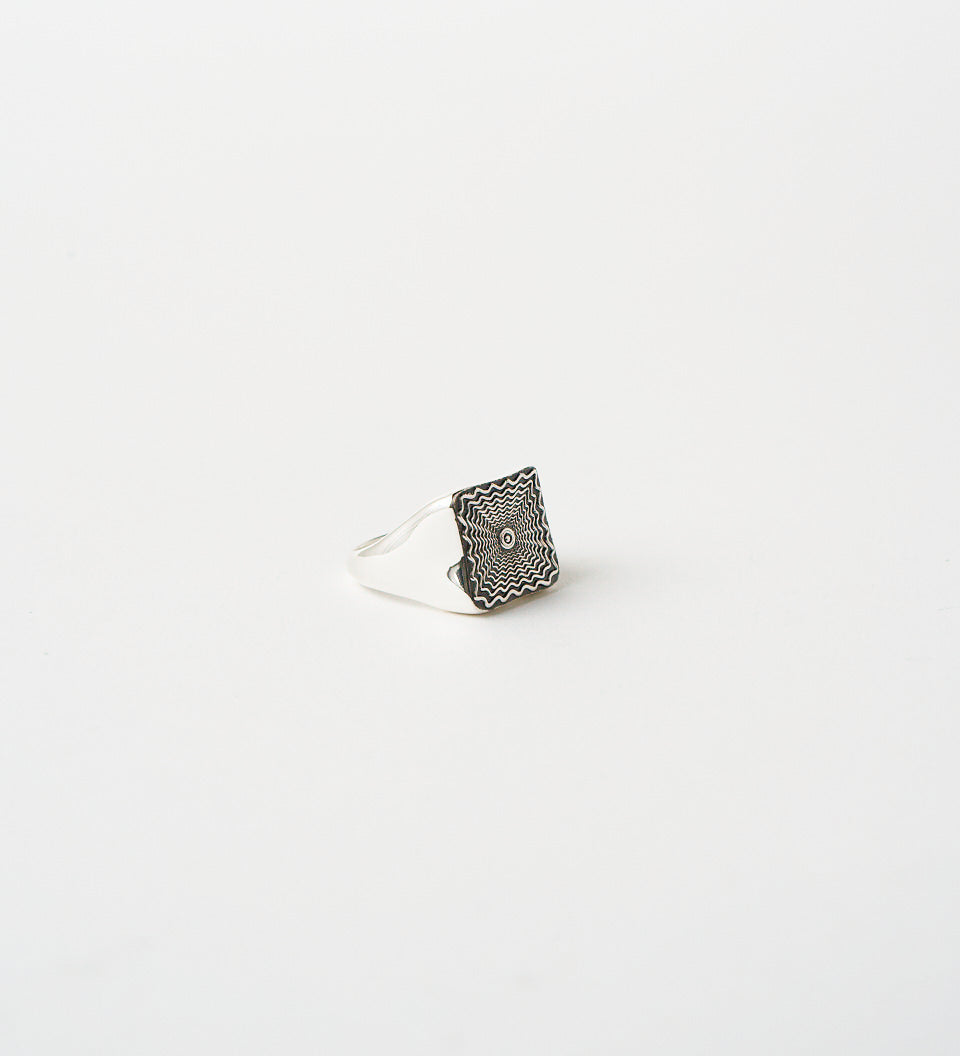 Jamie Haller - The Chaos Sunburst Square Signet in Sterling Silver