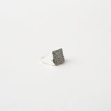 Jamie Haller - The Chaos Sunburst Square Signet in Sterling Silver