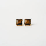 Jamie Haller - The Cufflink Stud Earring - Large in Tiger's Eye