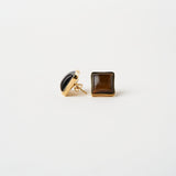 Jamie Haller - The Cufflink Stud Earring - Large in Tiger's Eye