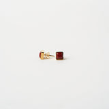 Jamie Haller - The Cufflink Stud Earring - Small in Red Jasper