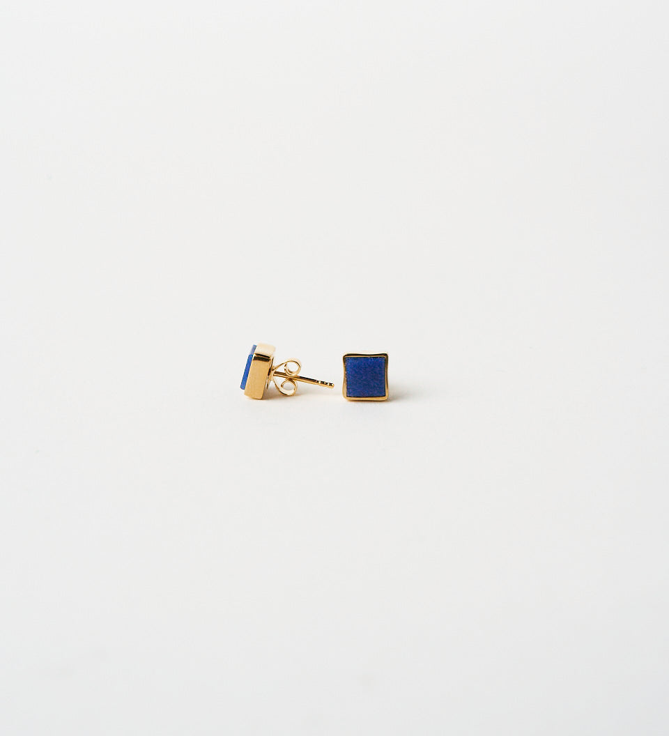 Jamie Haller - The Cufflink Stud Earring - Small in Blue Aventurine
