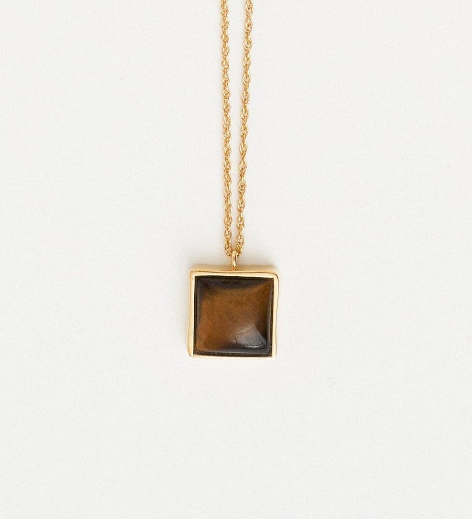 Jamie Haller - The Gemma Pendant Necklace in Tiger's Eye