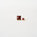 Jamie Haller - The Cufflink Stud Earring - Small in Red Jasper