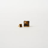 Jamie Haller - The Cufflink Stud Earring - Large in Tiger's Eye