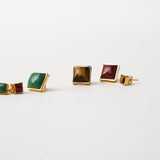 Jamie Haller - The Cufflink Stud Earring - Small in Dark Aventurine