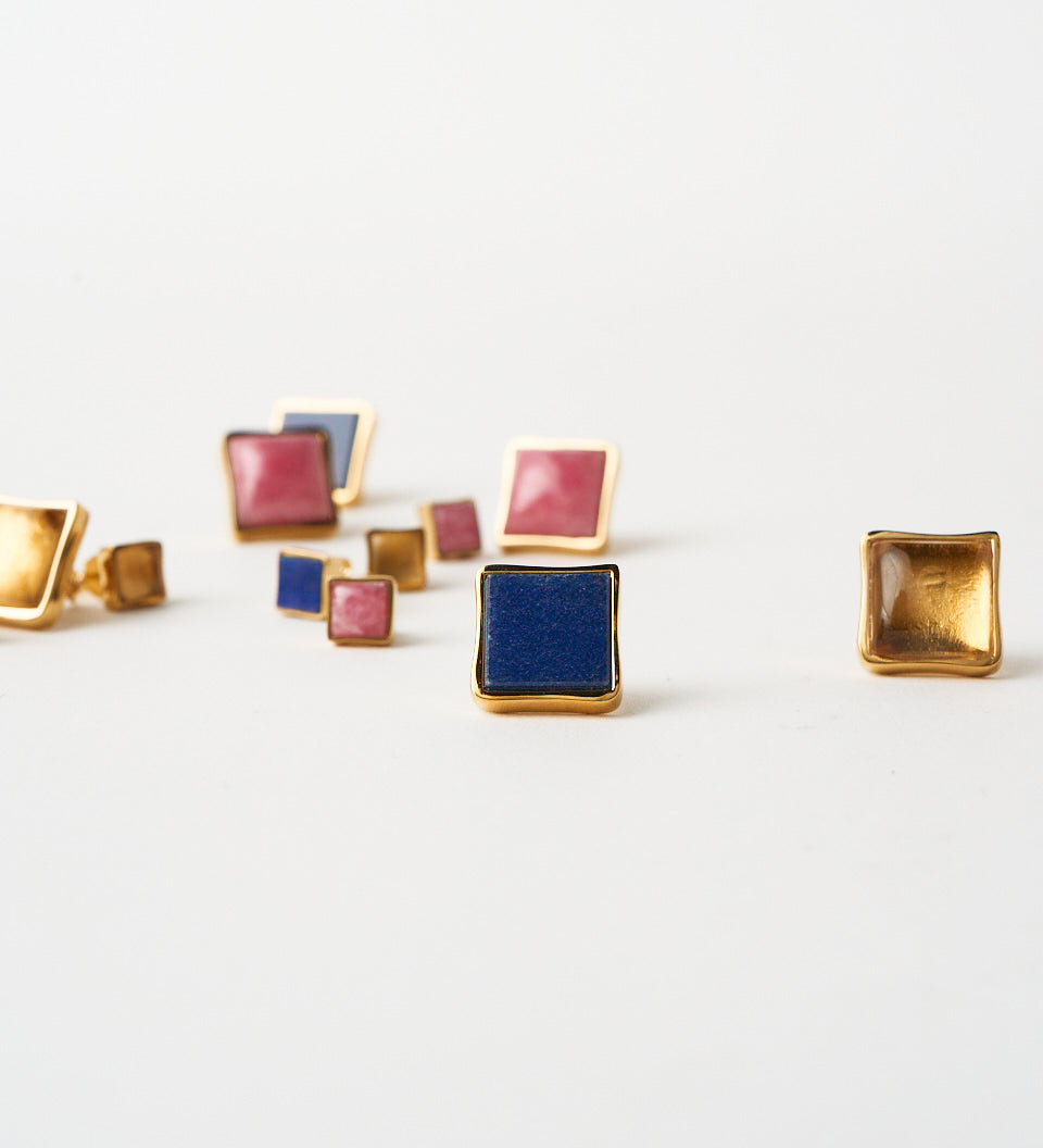 Jamie Haller - The Cufflink Stud Earring - Large In Blue Aventurine