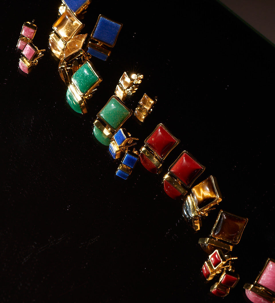 Jamie Haller - The Cufflink Stud Earring - Small in Red Jasper