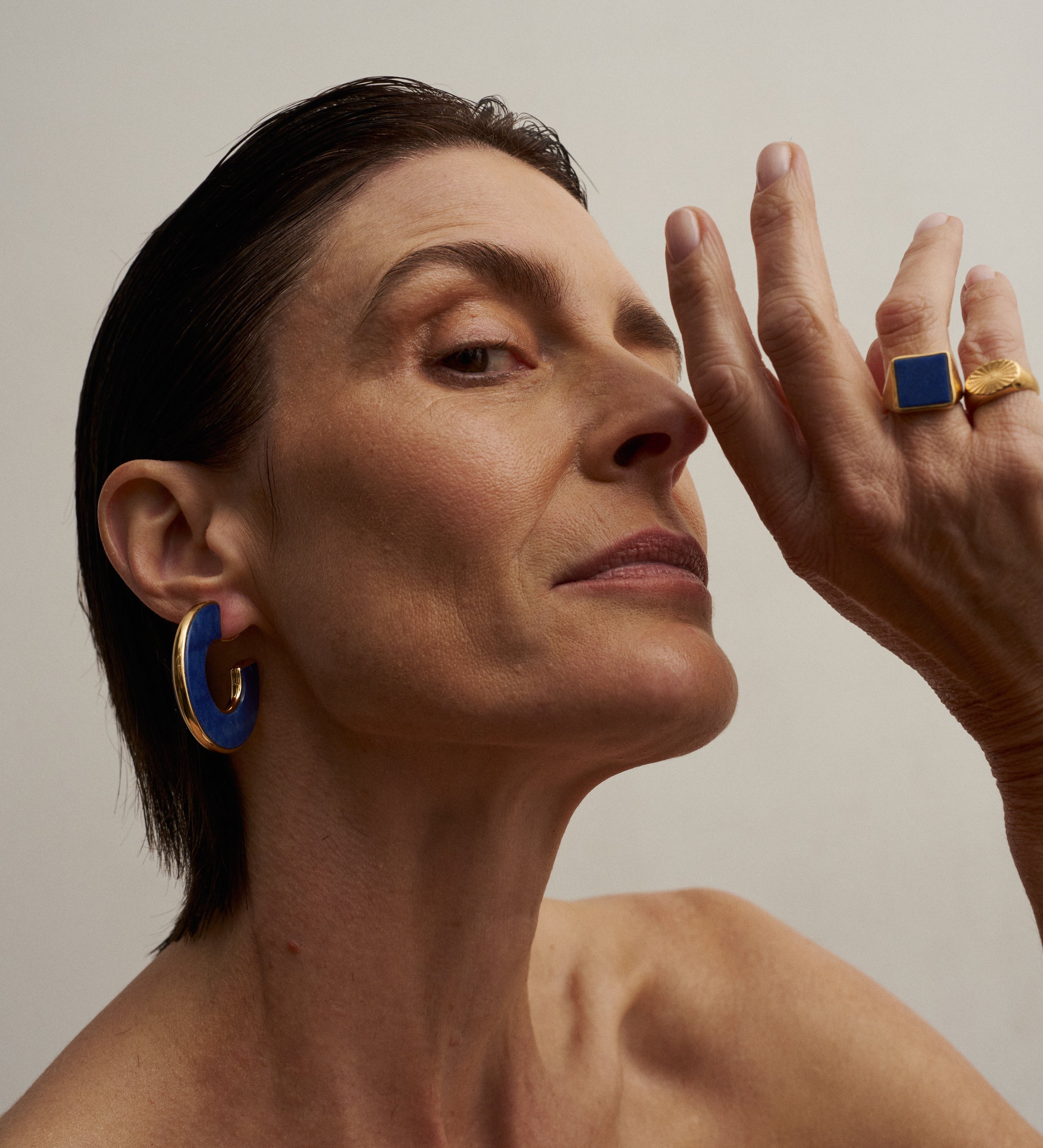 Jamie Haller - The Stone Hoop in Blue Aventurine