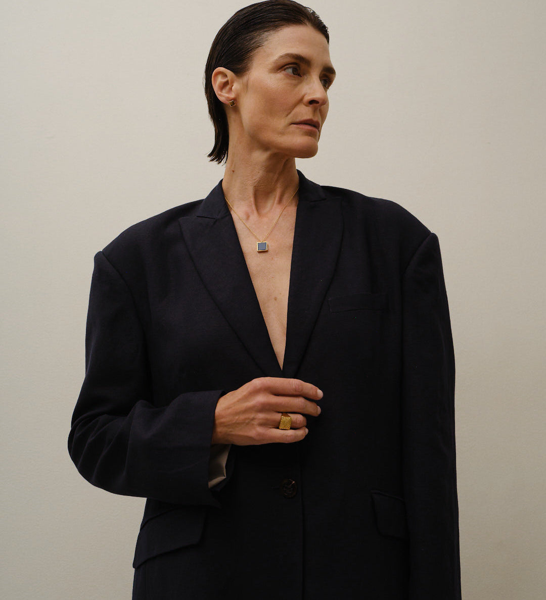Jamie Haller - The Hilma Pendant Necklace in Blue Aventurine
