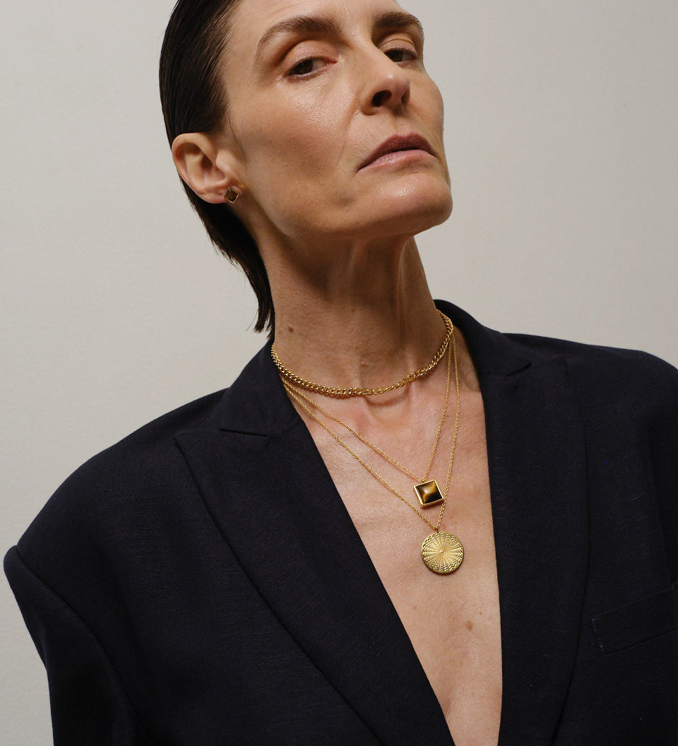 Jamie Haller - The Gemma Pendant Necklace in Tiger's Eye