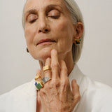 Jamie Haller - The Cufflink Stud Earring - Large in Tiger's Eye