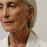 Jamie Haller - The Cufflink Stud Earring - Large in Tiger's Eye