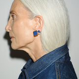 Jamie Haller - The Cufflink Stud Earring - Small in Blue Aventurine