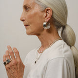 Jamie Haller - The Nina Flat Signet Ring in Smoky Quartz