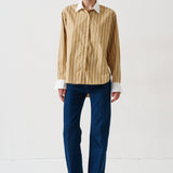 Jamie Haller - The Tipped Weekend Shirt in Gold Stripe