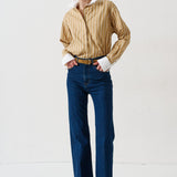 Jamie Haller - The Tipped Weekend Shirt in Gold Stripe