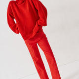 Jamie Haller - The Balloon Sleeve Sweater in Tomato