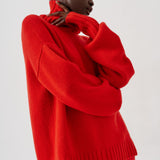 Jamie Haller - The Balloon Sleeve Sweater in Tomato