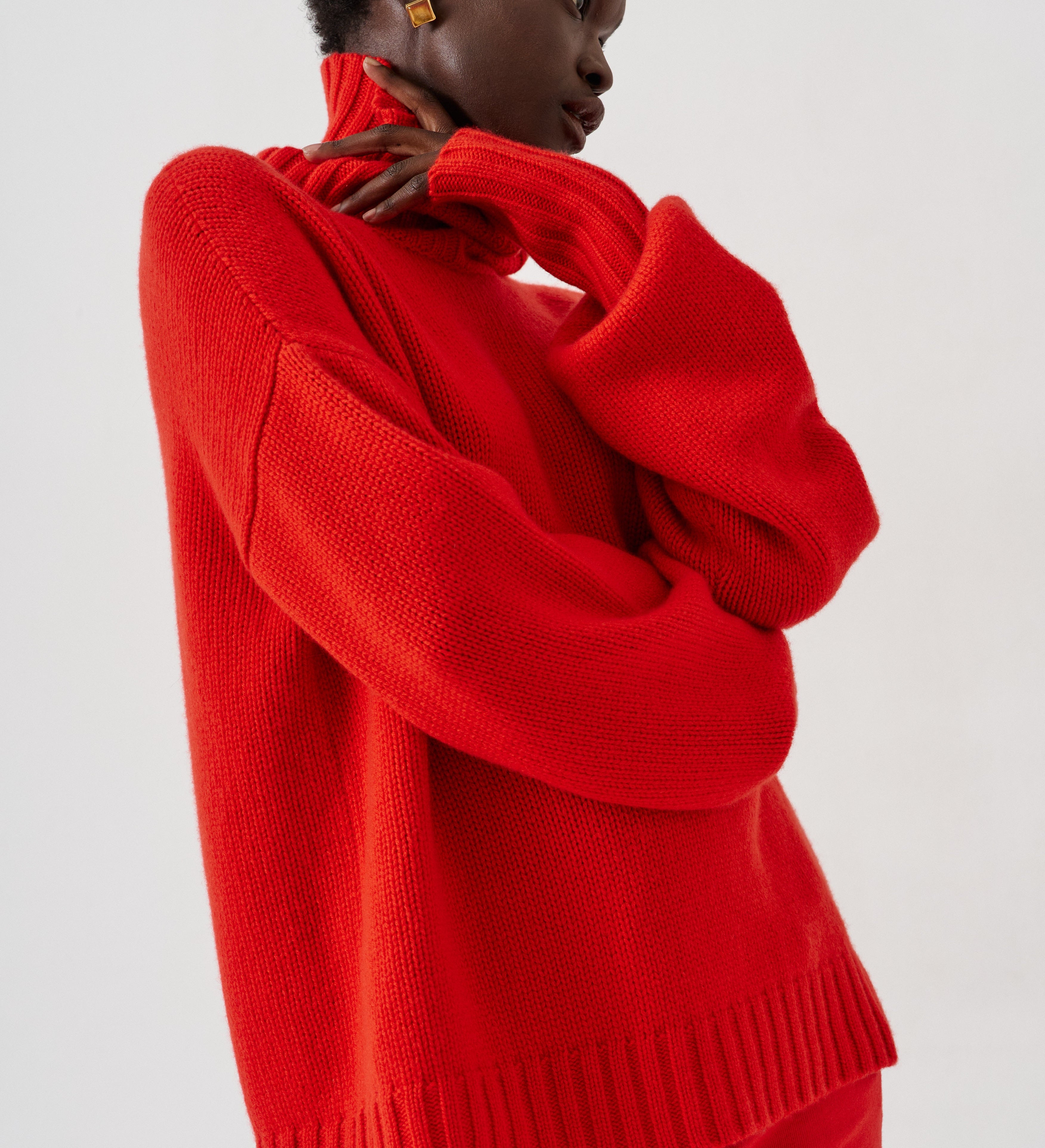 Jamie Haller - The Balloon Sleeve Sweater in Tomato