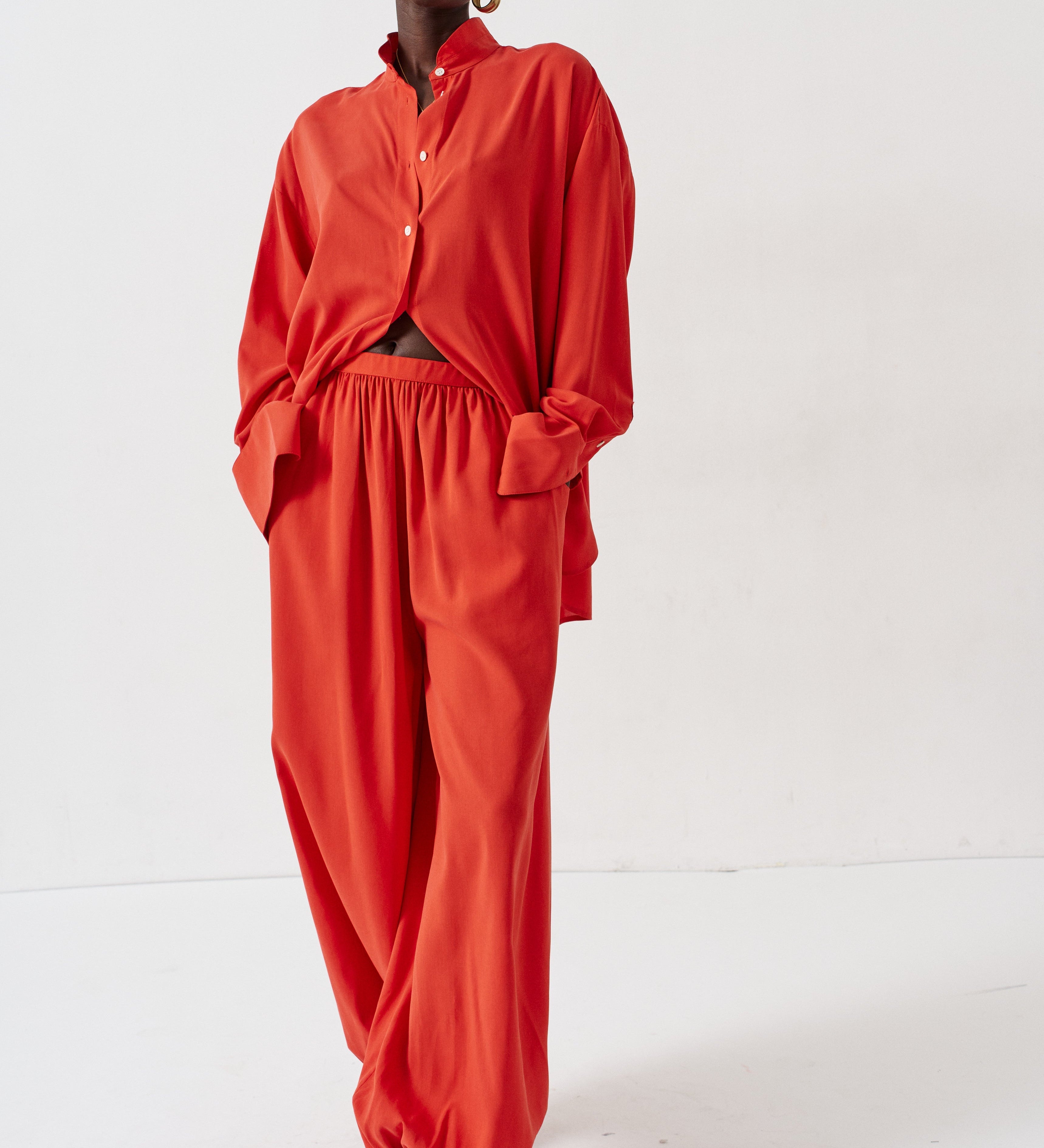 Jamie Haller - The Big Artistic Shirt in Tomato