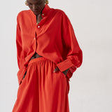 Jamie Haller - The Big Artistic Shirt in Tomato