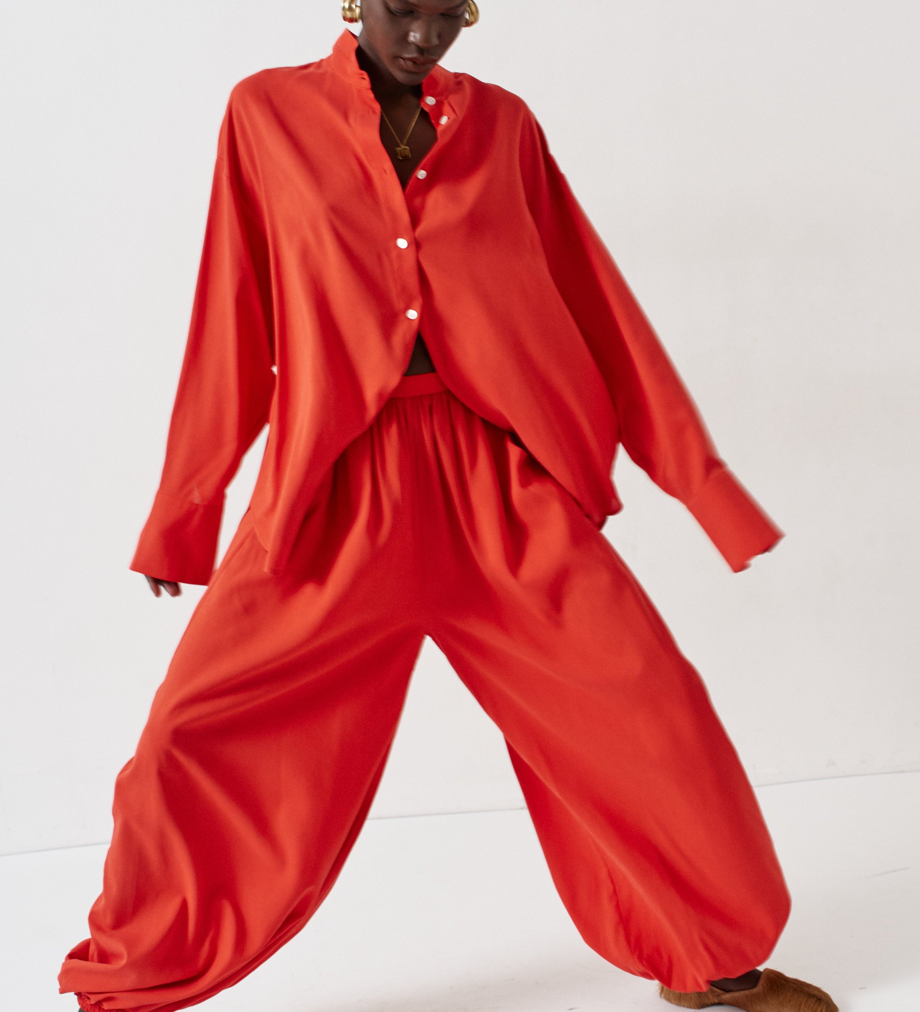 Jamie Haller - The Silk Balloon Pant in Tomato