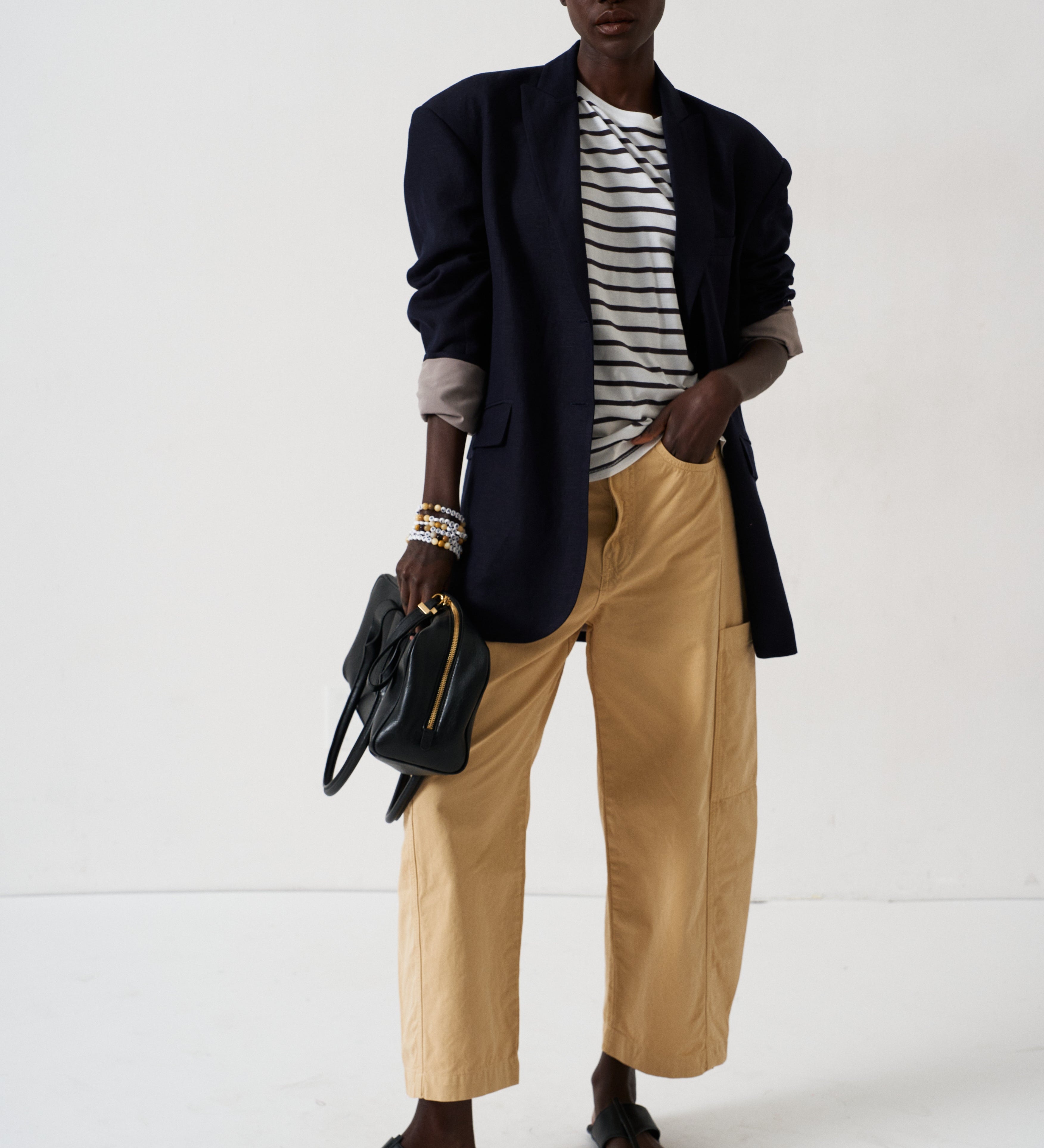 Jamie Haller - The Boxy Tee in White Stripe