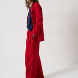 Jamie Haller - The Linen Oversized Blazer in Red