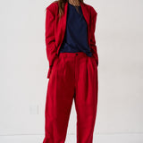 Jamie Haller - The Linen Oversized Blazer in Red