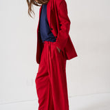 Jamie Haller - The Linen Oversized Blazer in Red
