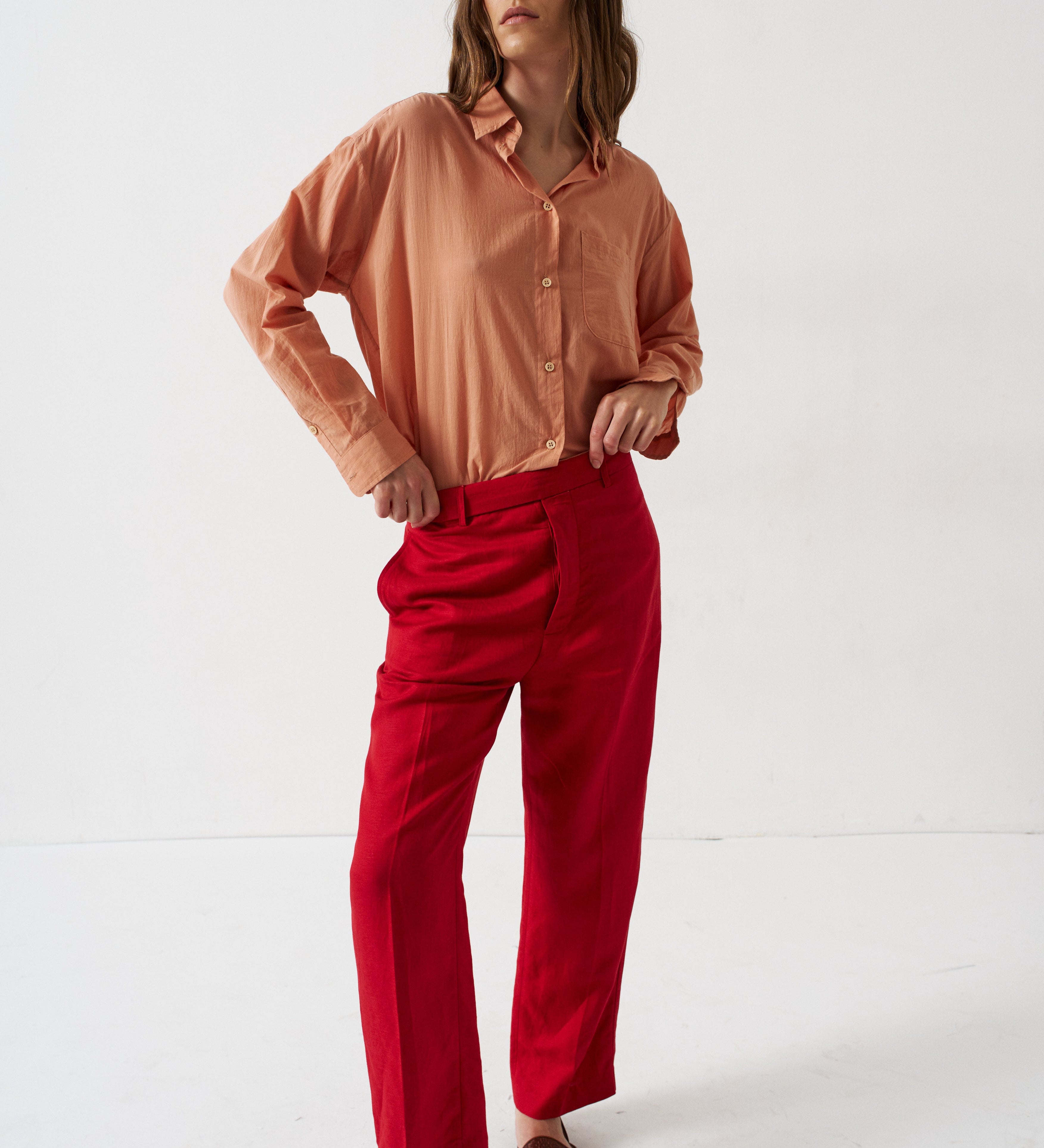 Jamie Haller - The Cotton Essential Shirt in Dusty Peach