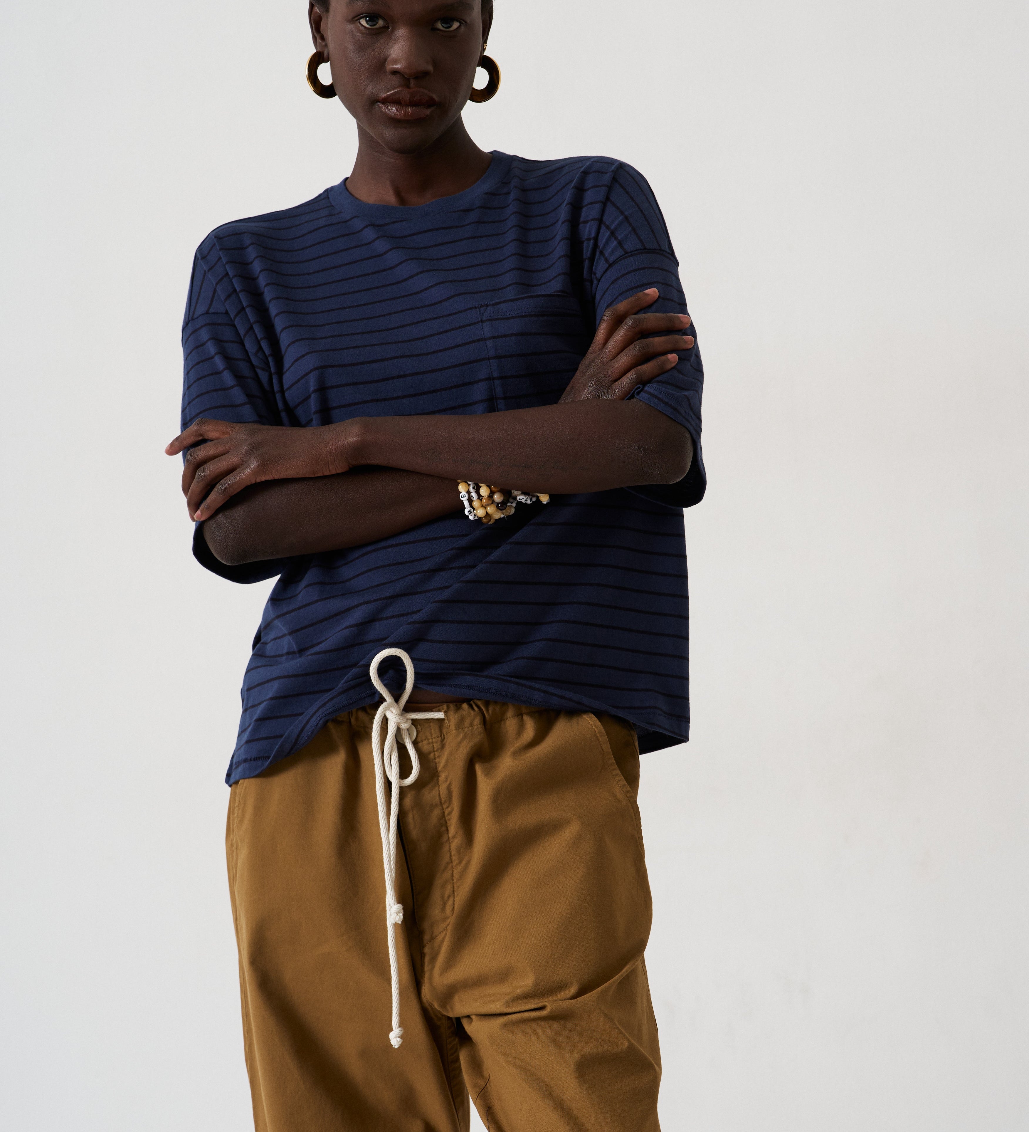 Jamie Haller - The Boxy Tee in Blue Stripe
