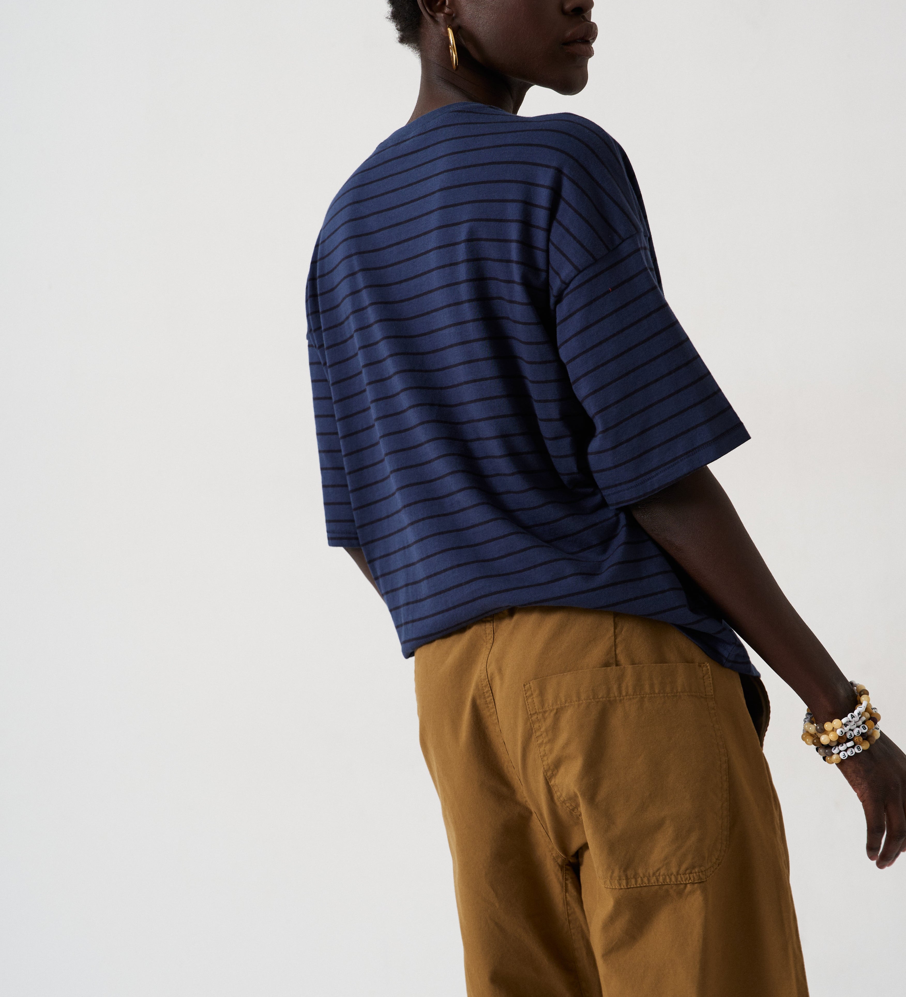 Jamie Haller - The Boxy Tee in Blue Stripe