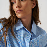 Jamie Haller - The Weekend Shirt in Teal Stripe