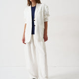 Jamie Haller - The Linen Oversized Blazer in White