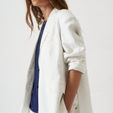 Jamie Haller - The Linen Oversized Blazer in White